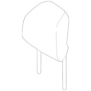 Headrest Pad Cover <br>Headrest part of the Seat and guide Power - Left, Right, Front