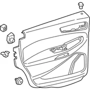 Door Interior Trim Panel - Left, Rear, Upper