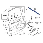 Door Window Belt Weatherstrip - Left, Front