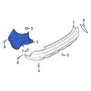Bumper Corner Cover Extension - Left, Rear