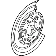 Brake Backing Plate Bracket - Left, Rear, Back