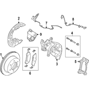 Brake Dust Shield Plate <br>A used to contain the produced by pads of a vehicles disc