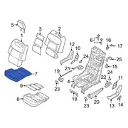 Seat Cover Cushion - Left, Rear