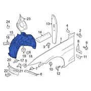 Shield Fender Splash Liner <br>Fender Ft Guard Panel Extension (GT Feature Car)