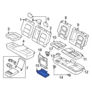 Seat Armrest Cup Holder Utility Tray - Rear
