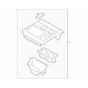 Console Panel and COMPONENTS Cover Top Control <br>Panel used for the Selector Lever