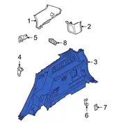 Interior Quarter Panel Trim C Pillar - Left