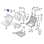 Headrest - Rear, Center