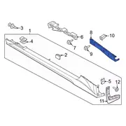 COUPE Retainer MOULDING Rocker Panel Molding Bracket <br>Bracket that holds the - Left, Rear