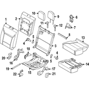 Seat Back Cushion Crew Cab with Armrest Pad <br>A used on the of a vehicles