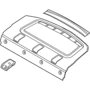 Package Tray Trim Panel - Rear, Outlet