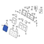 Seat Back Cushion Cover - Right, Rear