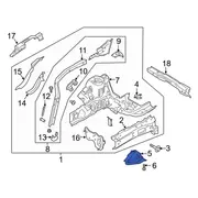 Reinforcement Frame Side Member Brace - Left, Front