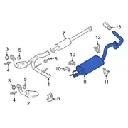 Exhaust Muffler And Pipe - Rear