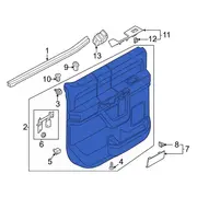 Door Interior Trim Panel - Right, Rear
