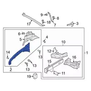 Fender Extension Panel Apron - Right, Front