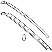 Body A-Pillar Trim Panel Weatherstrip Retainer - Right, Front (Convertible)