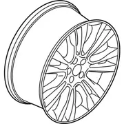 Wheel Rim 20X9 Br Mach Alum 1