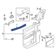 Door Window Belt Weatherstrip - Left, Rear