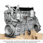 3/4 Engine MBE906 6.4L EPA04 902919 With Constant Throttle with Flywheel Housing