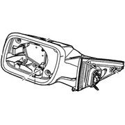 Door Mirror Rear View Head - Left, Back, Outer (Police)