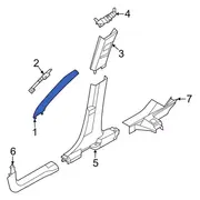 Body A-Pillar Trim Panel Windshield molding - Left