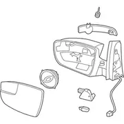 Door Mirror Rear View Head - Right, Outer