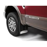 Premium Flat Black Splash Guards with Black with Stainless Steel Insert, Front Pair