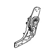 Folding Seat Latch Catch - Rear