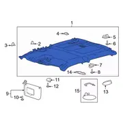 Headliner Roof <br>Interior trim used to cover the panel - Front, Rear 18 Radio Speakers