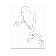 AIR CONDITIONING (A/C) Refrigerant Suction Hose Tube - Center 3.0L