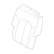 Seat Back Cushion Cover CAPTAINS CHAIRS Perforated - Left, Rear