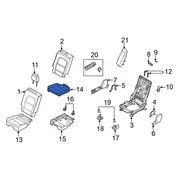 Seat Cushion Foam Pad - Rear