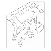Quarter Panel Frame - Left, Inner (Regular Wagon)