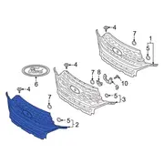 Grille <br>Grille Air Radiator Bumper Medallion cover Reinforcement