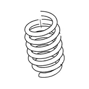 Coil Spring - Left, Front