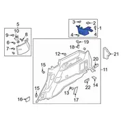 Body D-Pillar Trim Panel Slate Pillar <br>Body D Side Corner Applique Molding 22
