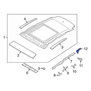 Roof Side Rail Reinforcement - Right, Inner