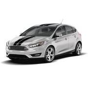 Focus 2015-2018 Matte Black Over The Top Dual Stripe Kit