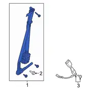 Seat Belt Retractor Pretensioner - Left, Front