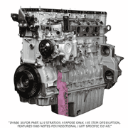 Long Block 3/4 Engine Closed Coolant Port DD16