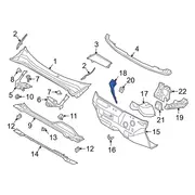 Cowl Reinforcement Dashboard Panel Brace - Right, Front
