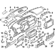Instrument Panel Mounting Bracket Reinforcement 18 Radio Speakers