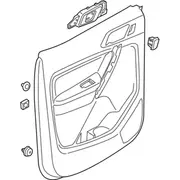 Door Interior Trim Panel - Left, Rear (XLT)