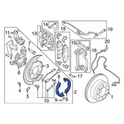Parking Brake Shoe Linings Kit - Rear