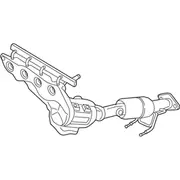 Catalytic Converter with Integrated Exhaust Manifold And Catalyst - 2.0L
