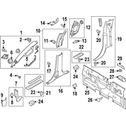 Body C-Pillar Trim Panel - Right