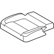 Seat Cover Cushion - Left, Rear (DX)