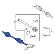 Shaft Axle - Front 2.5L