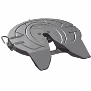 Fifth Wheel Assembly, Kompensator, 24 in, 12.8 in, Left-Hand